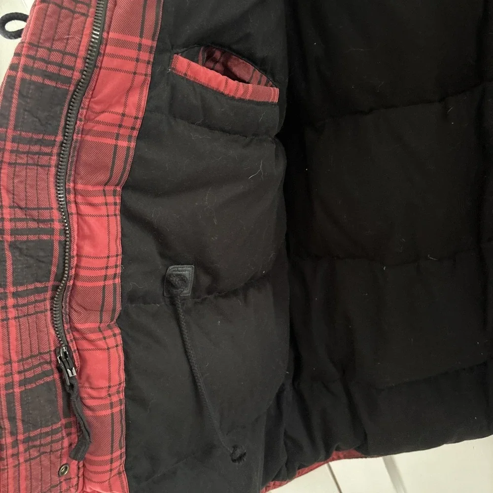 Polo Ralph Lauren Mens Fur Hooded Down Parka Jacket Black Sz XL  Red And Black